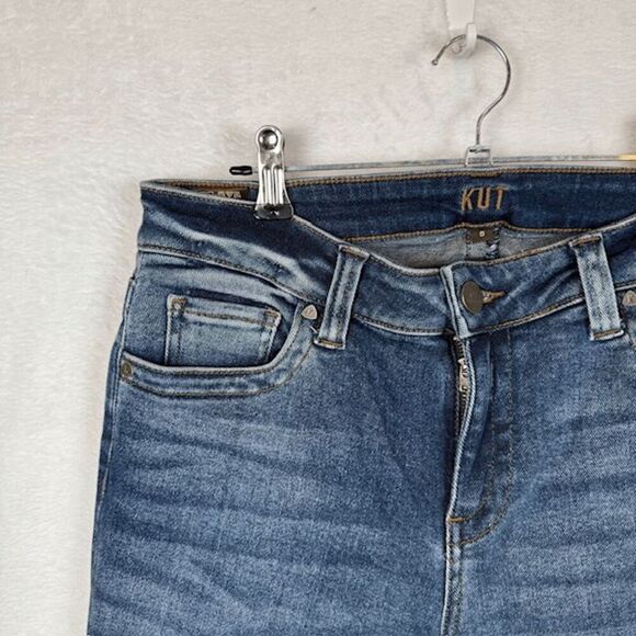 Kut from the Kloth Stevie Straight Leg Medium Whisker Wash Size 8 - Picture 3 of 15
